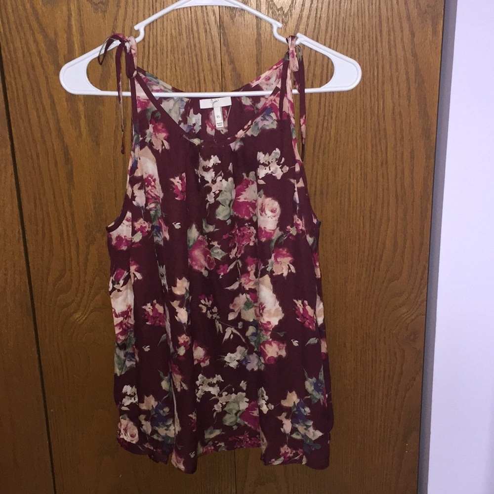 Joie Jilette Cold Shoulder TankTop Floral Silk - Picture 3 of 8